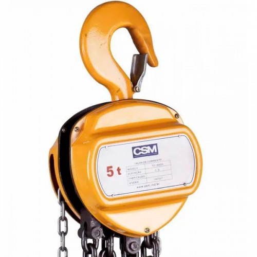 Talha manual com capacidade de 5000 kg e 3 metros de corrente - TC 5000 Talha manual com capacidade de 5000 kg e 3 metros de corrente - TC 5000