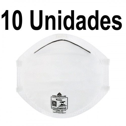 Kit 10 Máscaras contra poeiras e névoas sem válvula PFF1 - CONFORT Kit 10 Máscaras contra poeiras e névoas sem válvula PFF1 - CONFORT