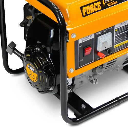 Gerador de energia 1,2 kva a gasolina monofásico partida manual - GM 1200  220V