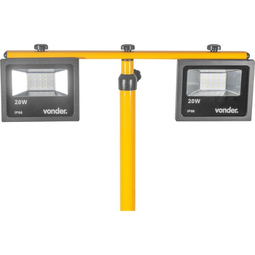 Refletor de led 20 watts com suporte trip�  110V/220V