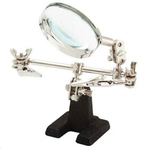 Lupa com garras e suporte Lupa com garras e suporte