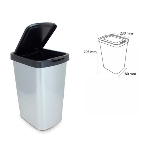 Lixeira plstica 9 litros com click - Label