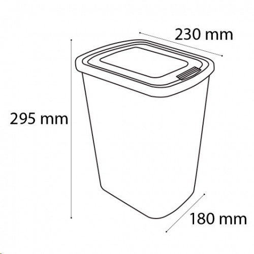 Lixeira plstica 9 litros com click - Label