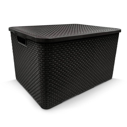 Caixa organizadora com tampa 7 litros - Rattan Caixa organizadora com tampa 7 litros - Rattan