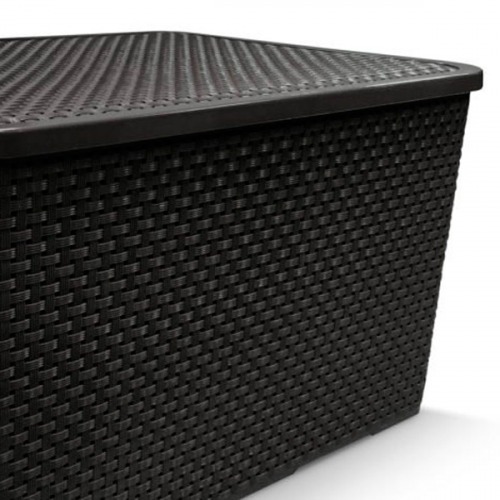 Kit 2 Caixas organizadoras com tampa 15 litros - Rattan Kit 2 Caixas organizadoras com tampa 15 litros - Rattan