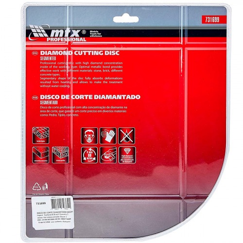 Disco diamantado segmentado 230 mm para concreto - 731699 Disco diamantado segmentado 230 mm para concreto - 731699