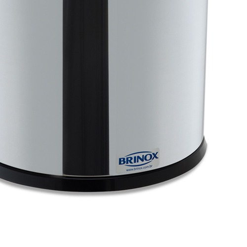 Lixeira inox 3,2L com tampa 15 x 20 cm Decorline - 3030/201