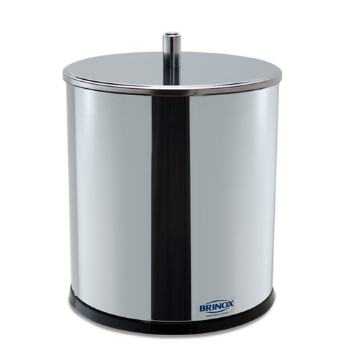 Lixeira inox 5,4L com tampa 18 x 23 cm Decorline - 3030/202 Lixeira inox 5,4L com tampa 18 x 23 cm Decorline - 3030/202