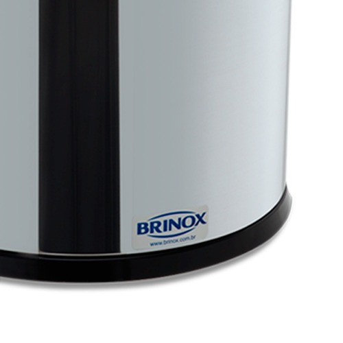 Lixeira inox 5,4L com tampa 18 x 23 cm Decorline - 3030/202 Lixeira inox 5,4L com tampa 18 x 23 cm Decorline - 3030/202