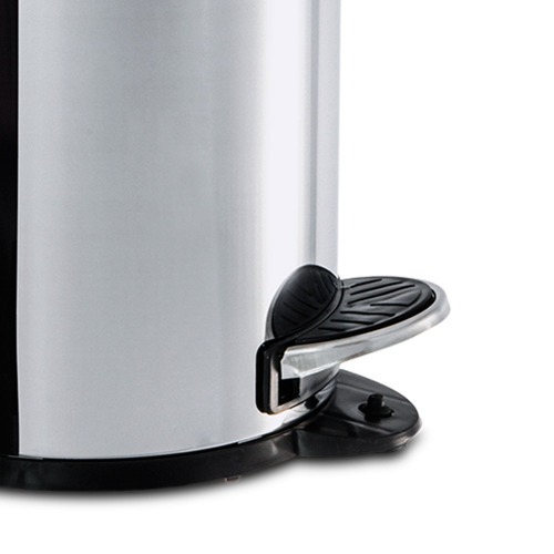 Lixeira inox 3L com pedal e balde 17 x 27 cm Decorline - 3040/201 Lixeira inox 3L com pedal e balde 17 x 27 cm Decorline - 3040/201