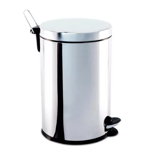 Lixeira inox 5L com pedal e balde 20 x 30 cm Decorline - 3040/202