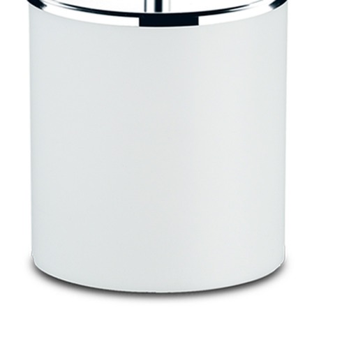 Lixeira pl�stica branca com tampa inox 5,4L Decorline - 3400/202