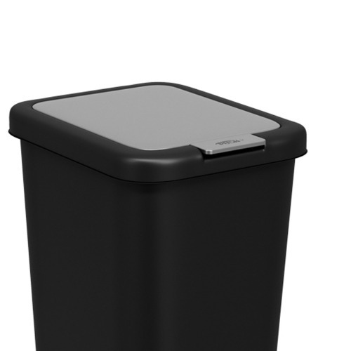 Lixeira plástica com pedal 10 litros preta - Double Lixeira plástica com pedal 10 litros preta - Double