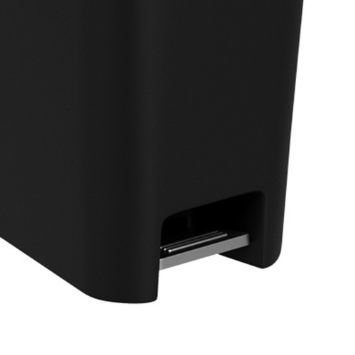 Lixeira plástica com pedal 10 litros preta - Double Lixeira plástica com pedal 10 litros preta - Double