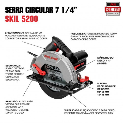 Serra circular para madeira 7.1/4 Serra circular para madeira 7.1/4