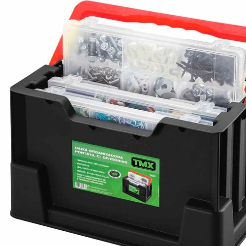 Caixa pl�stica organizadora com 4 divis�rias - T6537