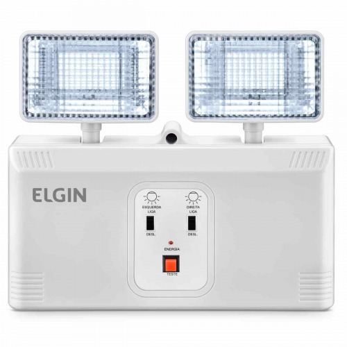 Luminária de emergência LED 2.000 lúmens com 2 faróis - 48LEM2KL0000  110V/220V Luminária de emergência LED 2.000 lúmens com 2 faróis - 48LEM2KL0000  110V/220V