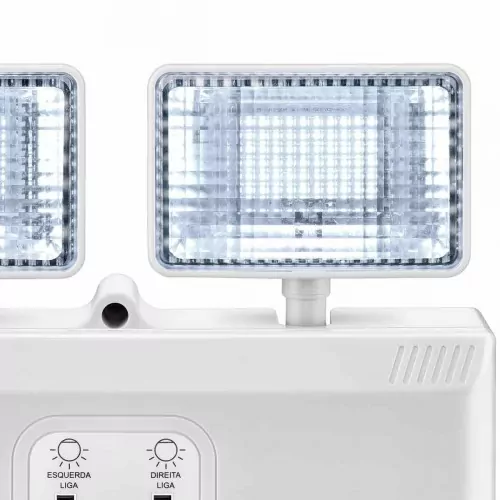 Luminária de emergência LED 2.000 lúmens com 2 faróis - 48LEM2KL0000  110V/220V