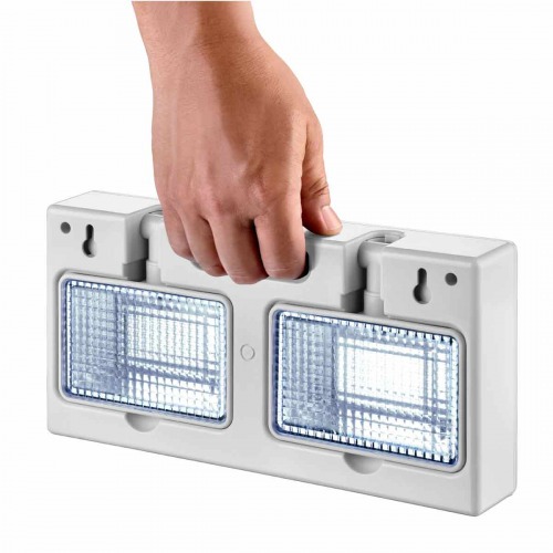 Luminária de emergência LED 2.000 lúmens com 2 faróis - 48LEM2KL0000  110V/220V Luminária de emergência LED 2.000 lúmens com 2 faróis - 48LEM2KL0000  110V/220V