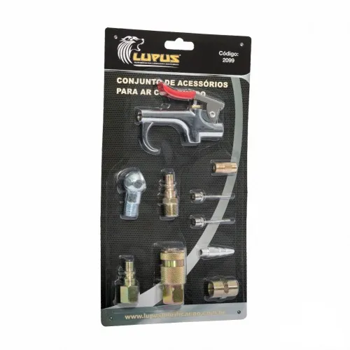 Kit de acessórios para ar comprimido com 10 peças - 2099