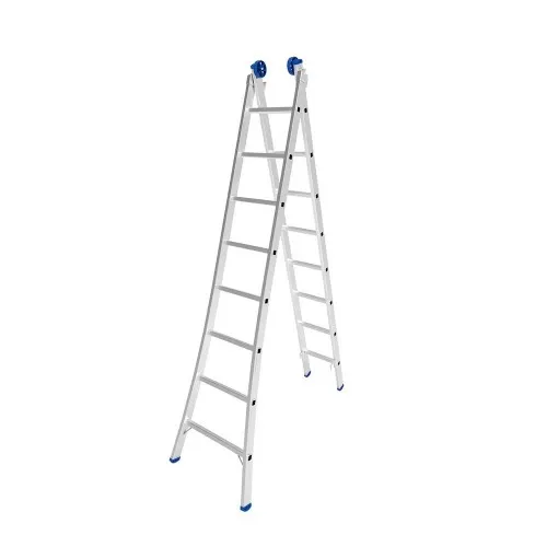 Escada de alumínio extensível 2,46 x 4,21 m 2 x 8 degraus 3 em 1