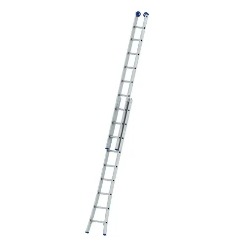 Escada de alumínio extensível 2,74 x 4,5 m 2 x 9 degraus 3 em 1