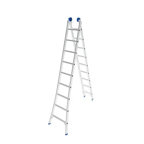 Escada de alumínio extensível 2,74 x 4,5 m 2 x 9 degraus 3 em 1