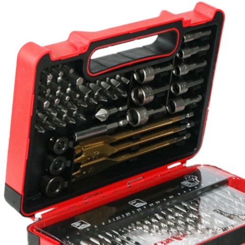 Jogo de acessrios para furar e parafusar com 71 peas