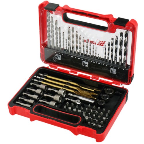 Jogo de acessrios para furar e parafusar com 71 peas