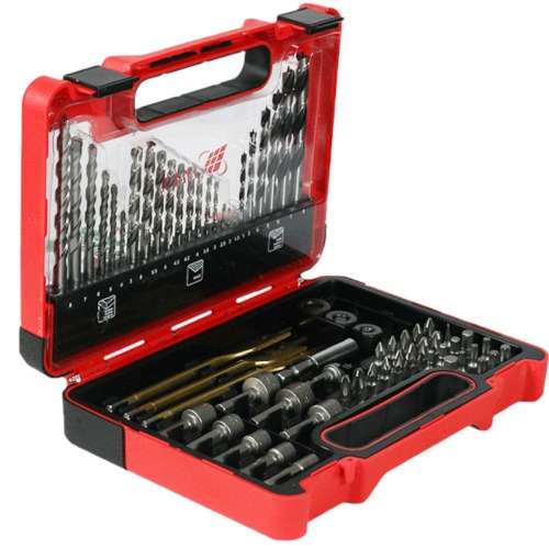 Jogo de acessrios para furar e parafusar com 71 peas