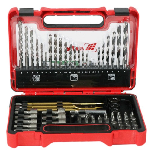 Jogo de acessrios para furar e parafusar com 71 peas