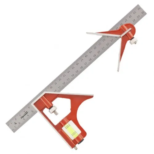 Esquadro de aço combinado 300 mm com nível
