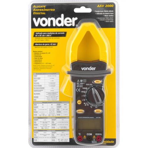 Alicate ampermetro digital CAT III 600V - AAV 2000