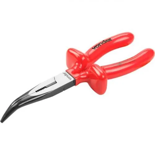 Alicate bico meia cana curvo isolado 8