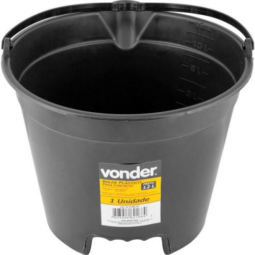 Balde plstico para concreto 12L com bico