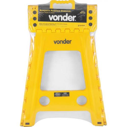 Banqueta plstica dobrvel altura 450mm amarela