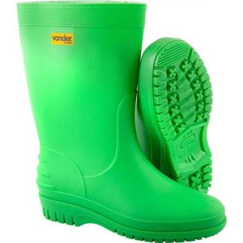 Bota de PVC verde com forro 38/39 Bota de PVC verde com forro 38/39