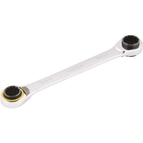 Chave estrela com catraca reversível 16 mm x 17 mm e 18 mm x 19 mm Chave estrela com catraca reversível 16 mm x 17 mm e 18 mm x 19 mm