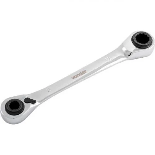 Chave estrela com catraca reversível 8 mm x 10 mm e 12 mm x 13 mm