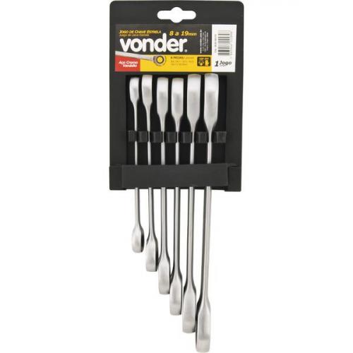 Jogo de chaves estrela com catraca 8 mm a 19 mm VONDER Jogo de chaves estrela com catraca 8 mm a 19 mm VONDER