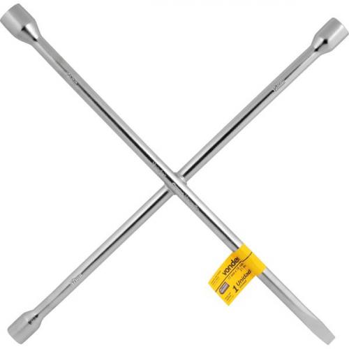 Chave de roda tipo cruz 17 x 19 mm x 21 mm x esp�tula 