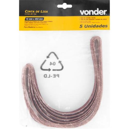 Cinta de lixa 15 mm x 454 mm G 120 com 5 peças   Cinta de lixa 15 mm x 454 mm G 120 com 5 peças
