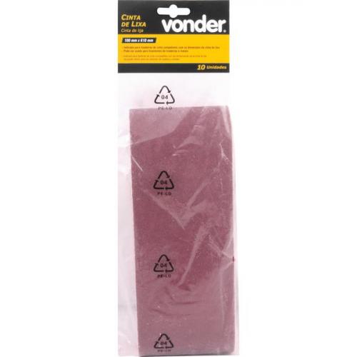 Cinta de lixa 100 mm x 610 mm G 80 com 10 peas  