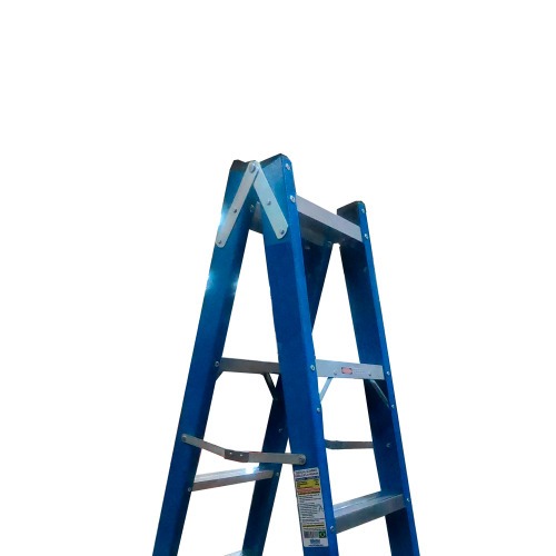 Escada tesoura dupla em fibra de vidro 4 degraus 1,2 m - Premium Escada tesoura dupla em fibra de vidro 4 degraus 1,2 m - Premium