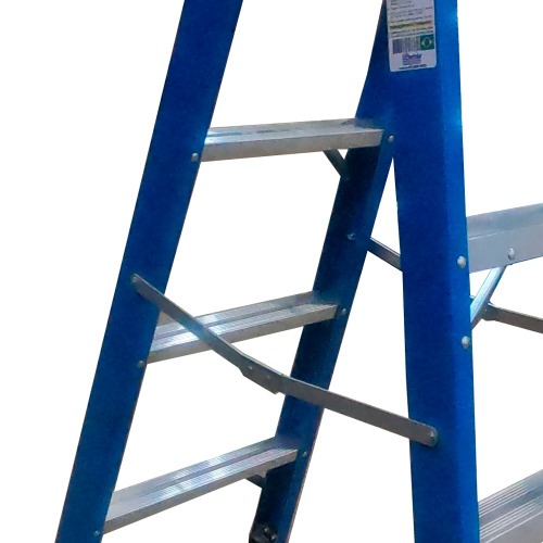 Escada tesoura dupla em fibra de vidro 5 degraus 1,5 m - Premium Escada tesoura dupla em fibra de vidro 5 degraus 1,5 m - Premium