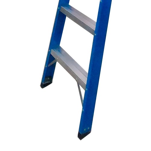 Escada de fibra de vidro 8 degraus 2,40 m modelo americano dupla - Premium