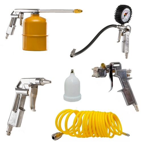 Kit de acessórios para compressor de ar com 5 peças - KCA5P	 Kit de acessórios para compressor de ar com 5 peças - KCA5P