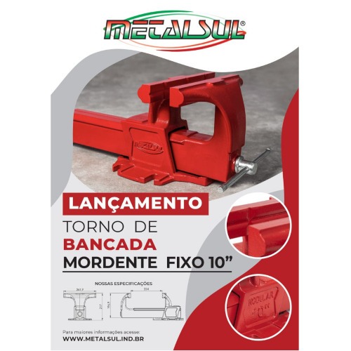 Torno de bancada fixo Nr 10 - TMF10