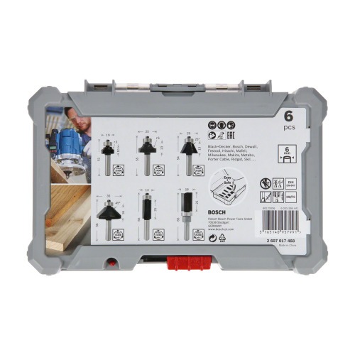 Jogo de fresas para madeira 6mm com 6 peas 