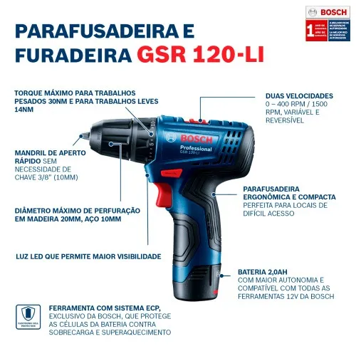 Combo Furadeira Parafusadeira 3/8